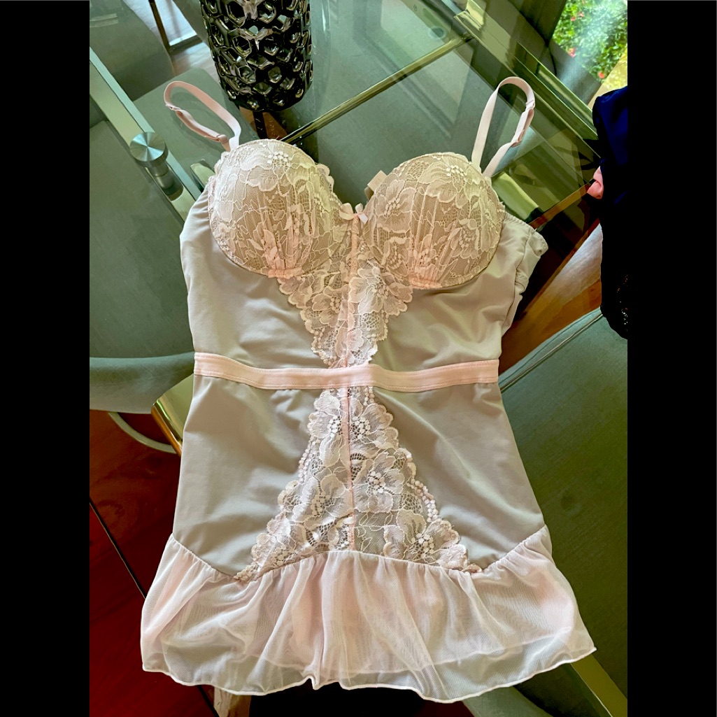 Babydoll Nightie With Pink Lace Babydoll Nightie With Pink Lace